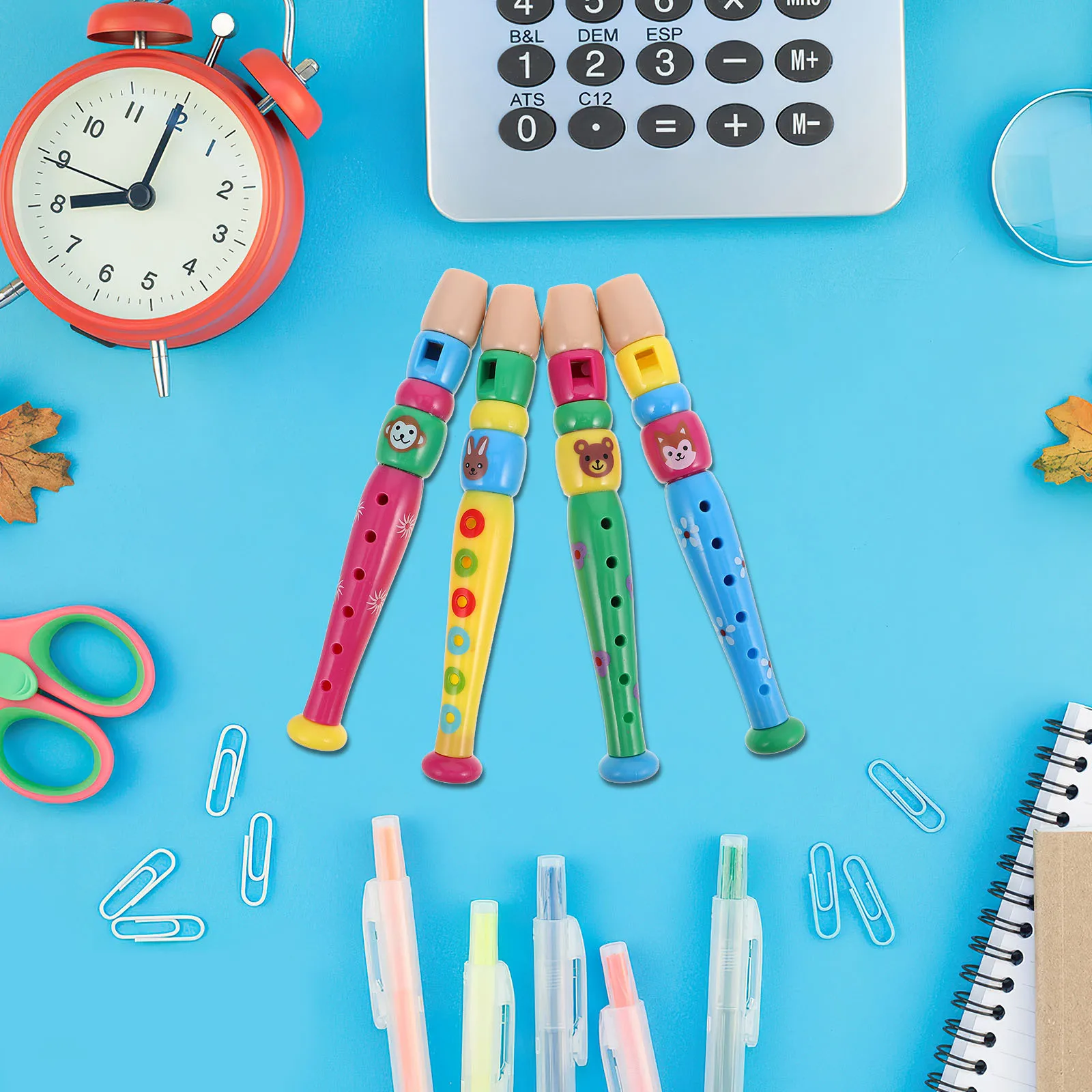 

4pcs Flute Plastic 6-Hole Lightweight Musical Instrument For Safe Easy Hold Design School Home Music Class