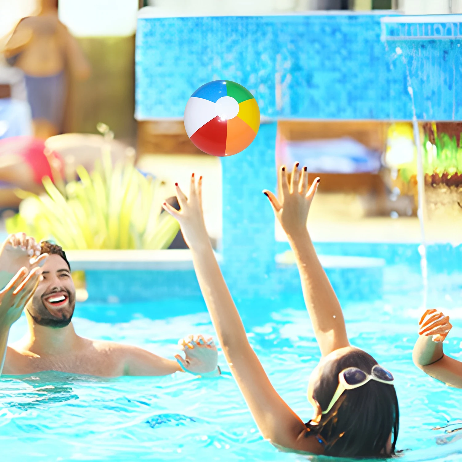 3 pçs bola de praia inflável verão ao ar livre piscina colorida listra bola brinquedos festa jogo de água esportes bola brinquedos divertidos para crianças