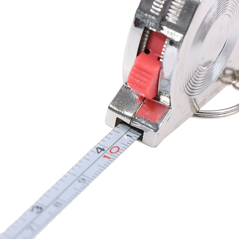 1M/3ft Retractable Stainless Steel Pocket Measuring Ruler Tape Measure Keychain