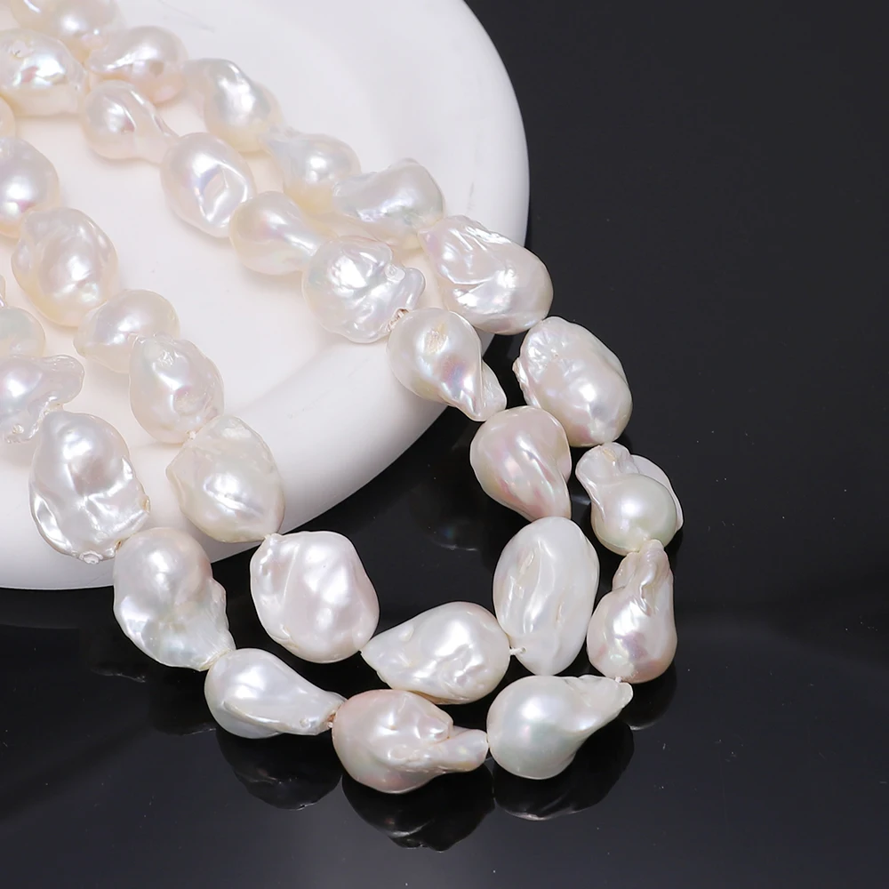 

Esiyni AAA 100% Natural Freshwater Pearl Baroque Irregular Fishtail Beads DIY Bracelet Necklace Jewelry Make Pearl Holiday Gifts