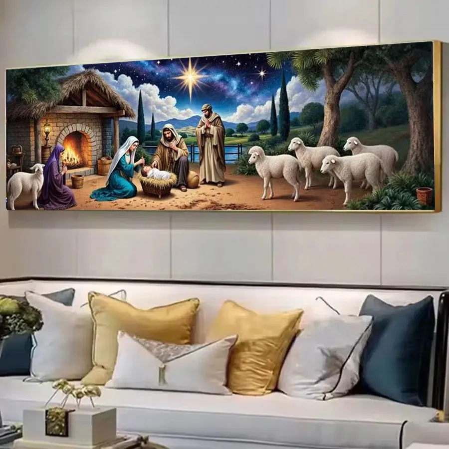 DIY Diamond Painting Nativity Christmas The Birth of Jesus Bible Full Square Round Drill Diamond Mosaic 5D Diamond Embroidery