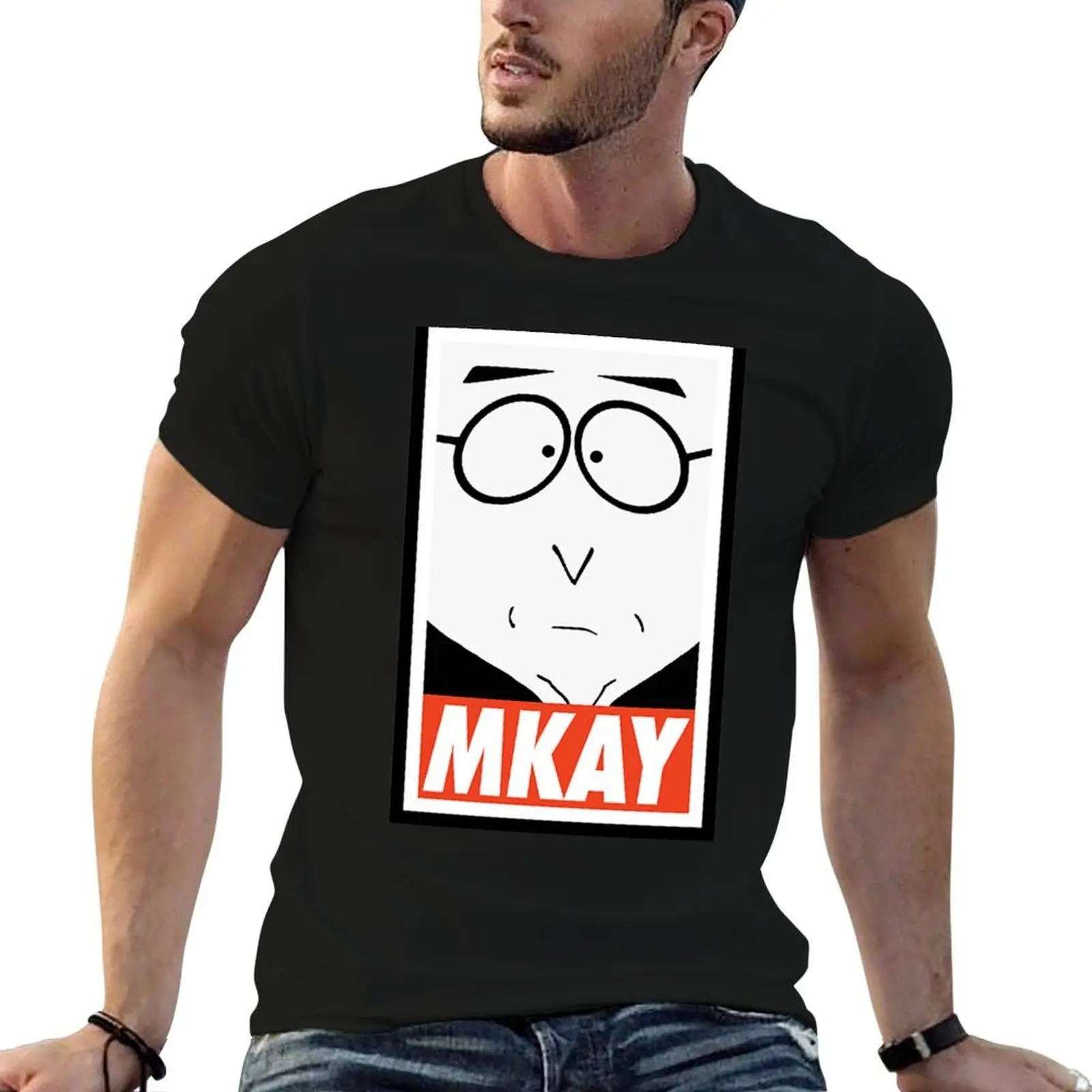 MKAY T-Shirt cotton graphic tees shirts graphic tees mens graphic t-shirts funny