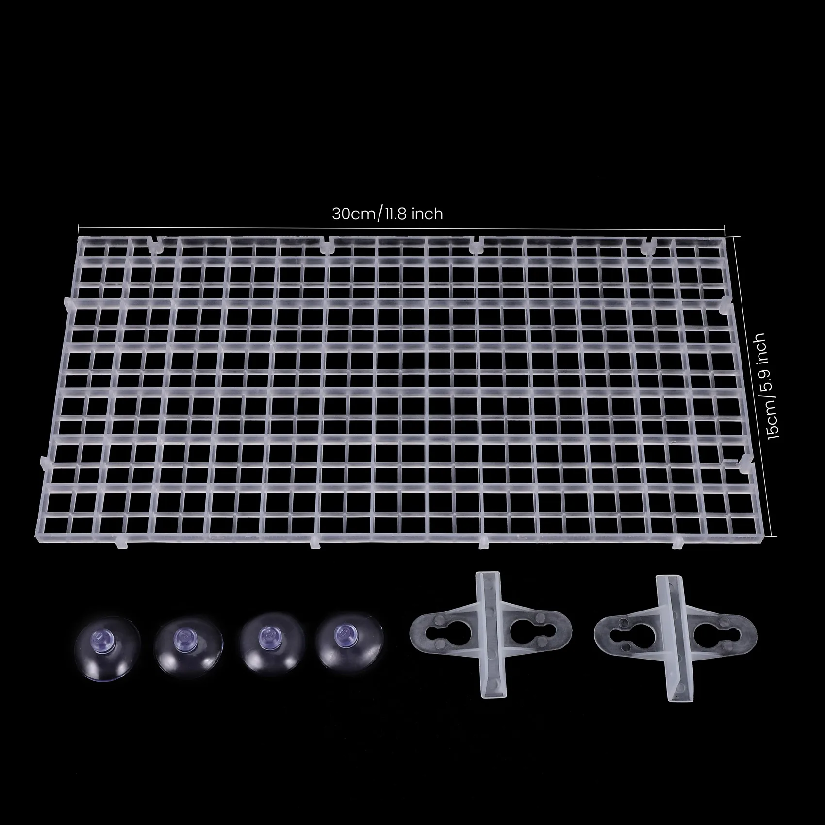 

10PCS Aquarium Divider Fish Tank Divider Filter Grids Separation Grid Tray Isolation Board Grid With 20 PCS Sucker Clips