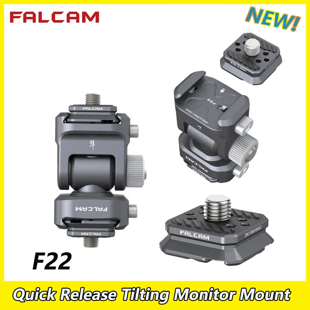 Falcam F22 Quick Release Monitor Holder Camera Clamp 360° Pan Tilt Head Adjustable for DSLR Camera LED Lamp Aluminium Alloy