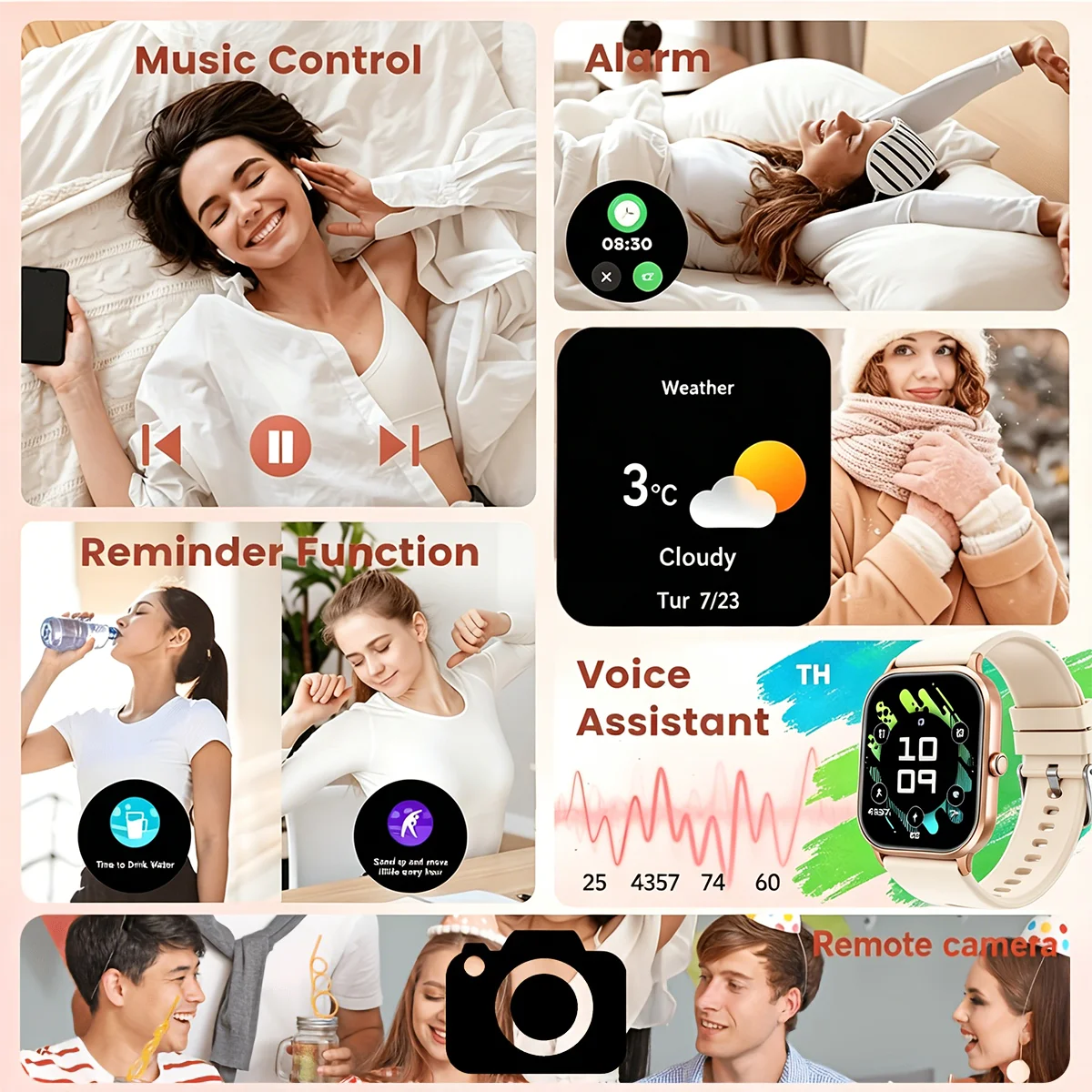 2026 New 8.9mm Ultra-thin Smart Watch Women AMOLED Display Custom Dial Watches Voice Call Sport Fitness Health Smartwatch Ladies