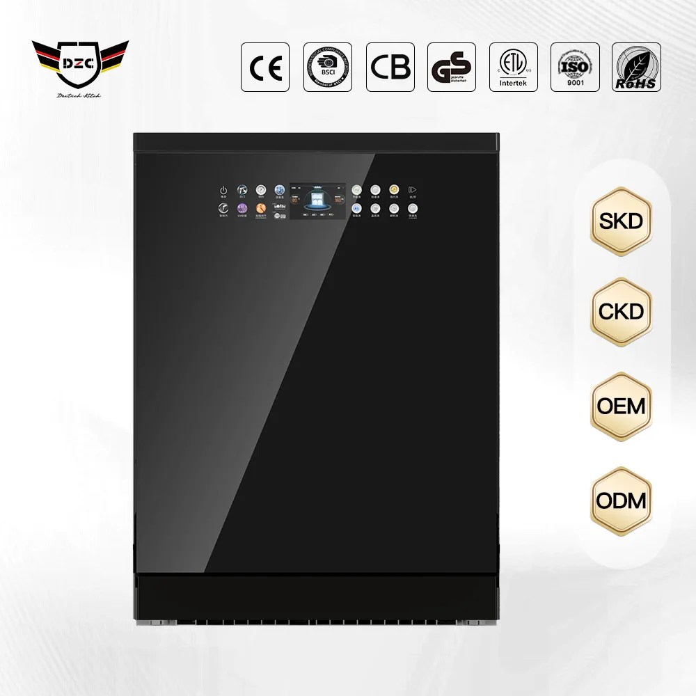 High-quality 18-set Electric Fully Automatic Multi-function Built-in Smart Convenient App-Controlled Kitchen Dishwasher Factory