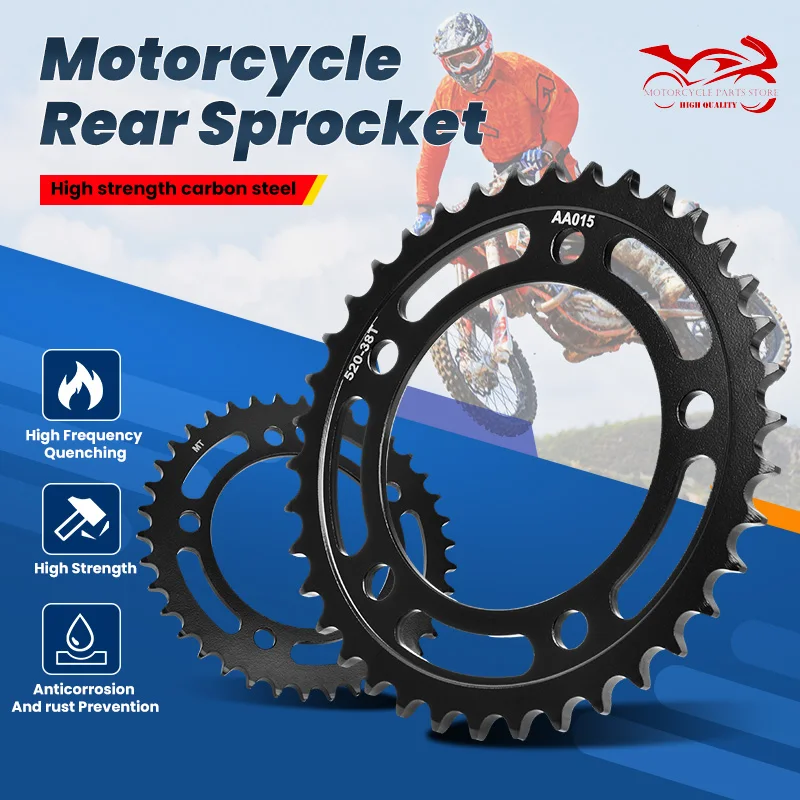 520 38T 39T Rear Sprocket For Honda NC750 14-20 NC700 15-16 CTX700 CT700 750 X-Adv 17-22 750 Adv NSS750 NC CTX CT 700