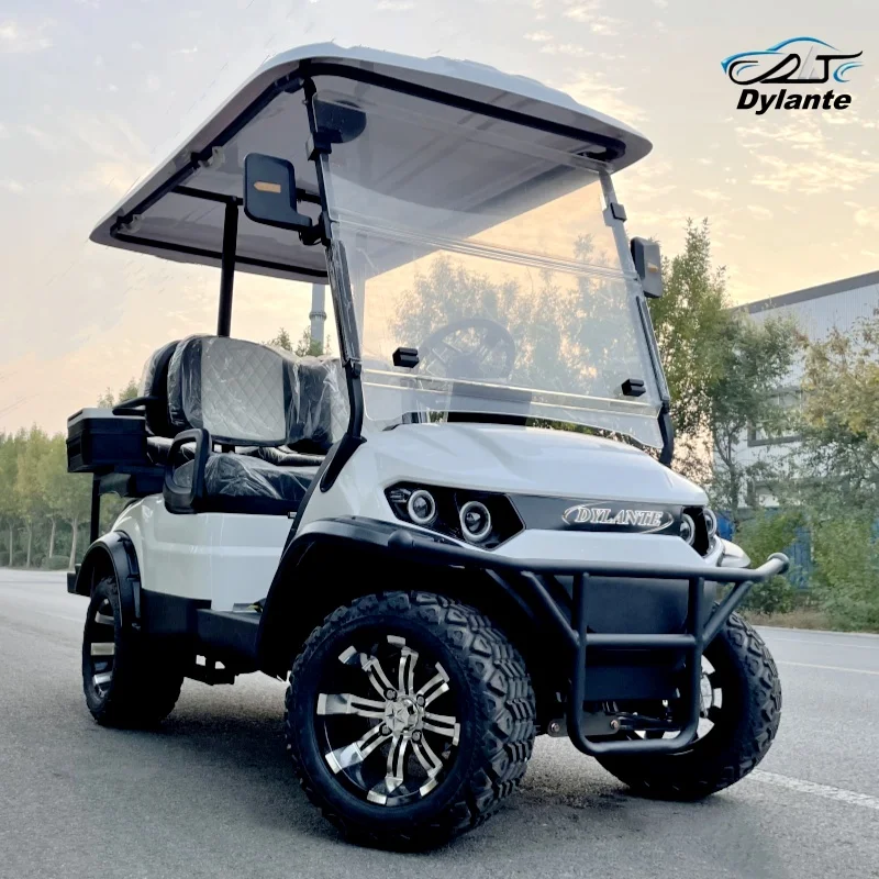 2025 Newest Design 4 Seater Electric Golf Cart 60V/48V/72V Choose Customized 5KW Off-Road Hunting Club Electric Car