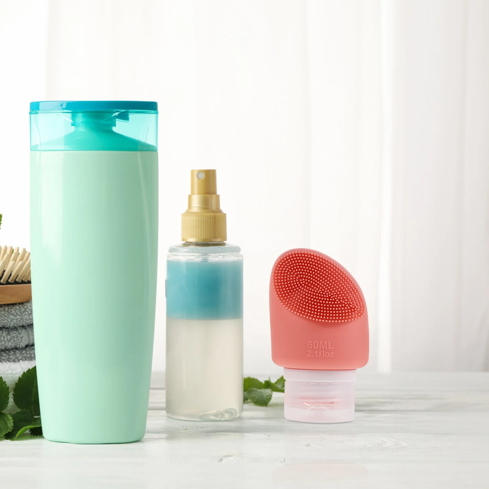

Conditioner Silicone Face Wash Brush Bottle Man Shampoo Silica Gel Cologne Sample Bottles