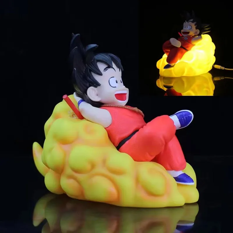 Dragon Ball Gk Childhood Goku Figure Somersault Cloud Luminous Toy Model Bedside Table Night Light Creativity Fashion Play Gift