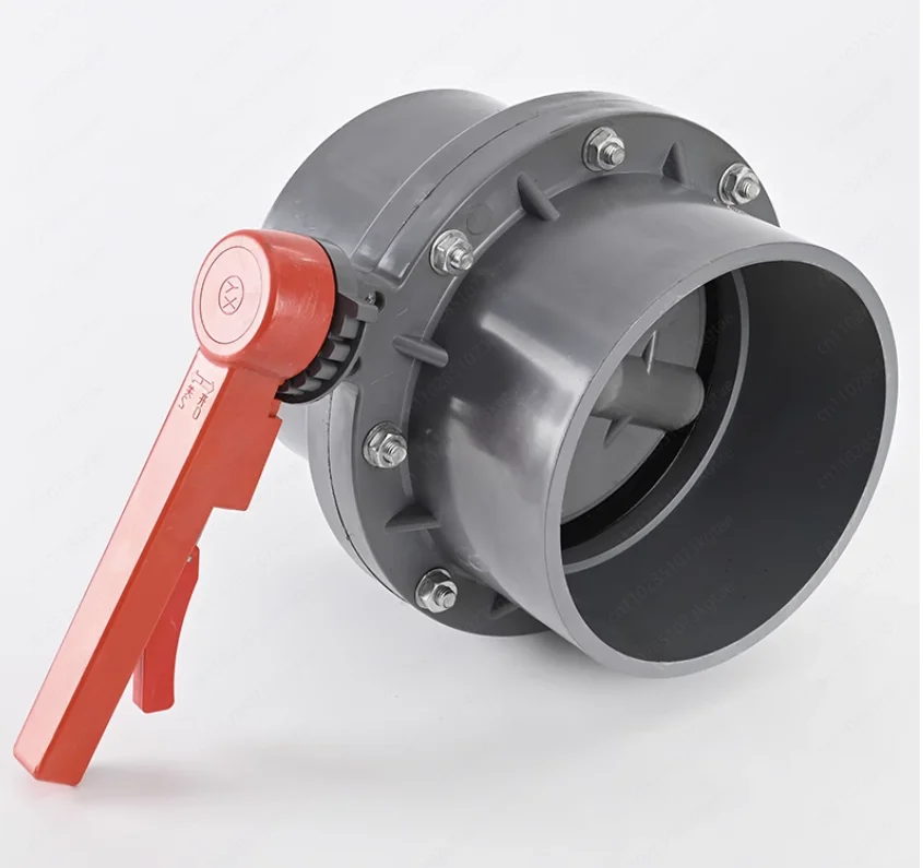 UPVC/PVC plastic integrated butterfly valve PVC seaside breeding butterfly valve