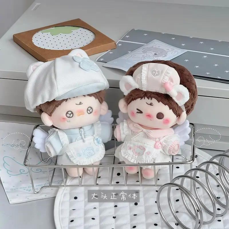 10cm Cotton Doll Clothes Angel Nurse Series Clothing Set With Angel Wing Bib Suitable For Various Doll Body Types