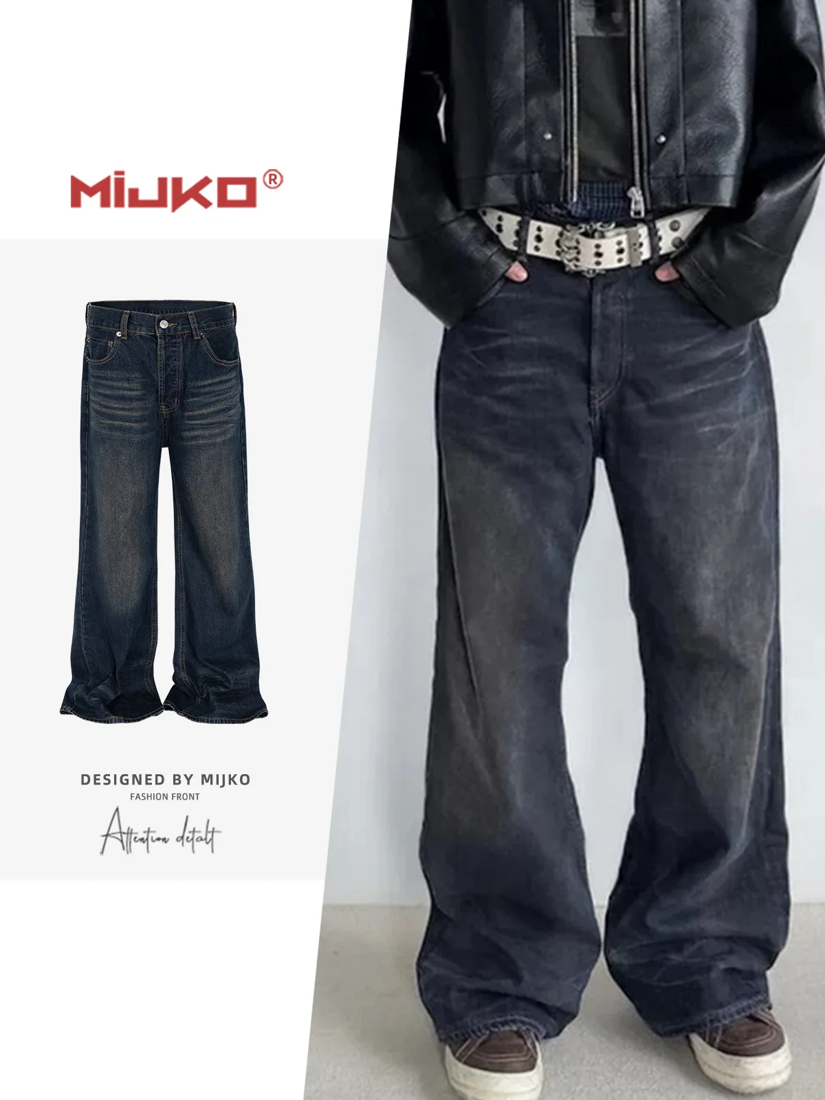 

MIJKO Male America Jeans Youth Popular Jeans 2025 New