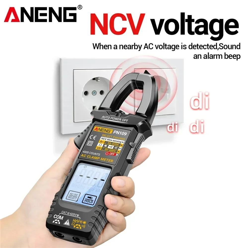 ANENG PN109 Smart Digital Clamp Meter Multimeter High Current Multimetro NCV Induction Measurement Tester Tools