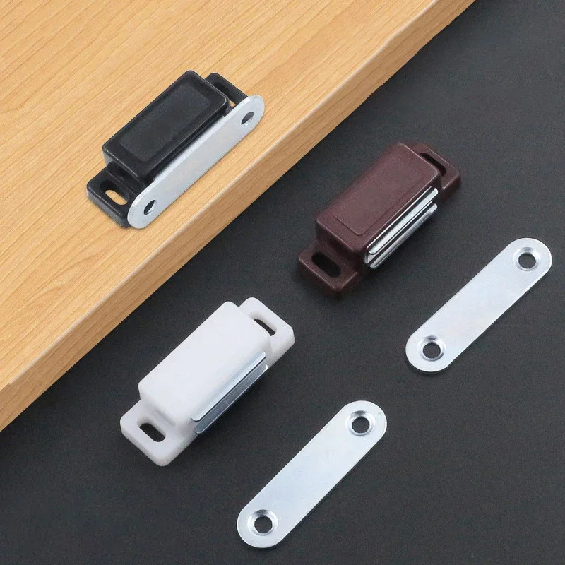10 pz/set armadio di plastica magnete chiusura magnetica ABS armadio da cucina chiusure porta chiusure armadi cassetti persiane (senza viti)