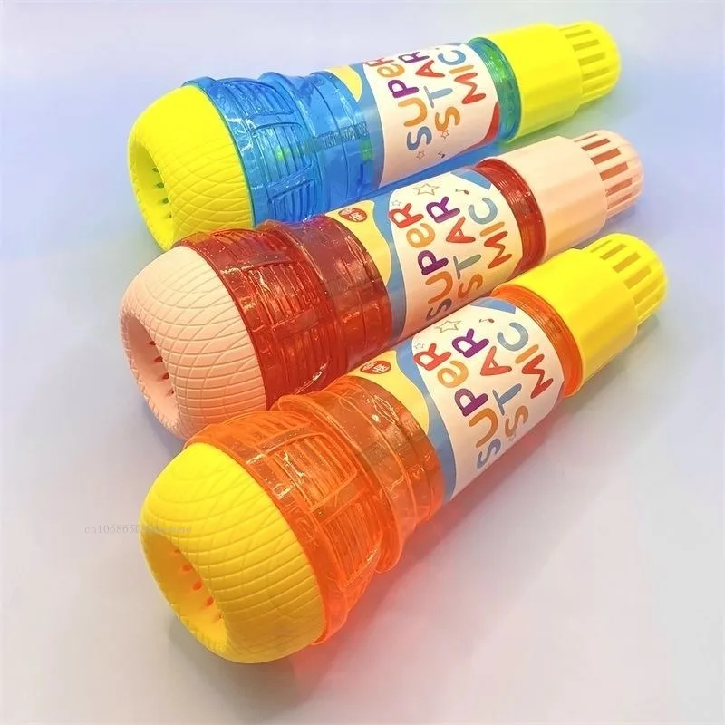 Crianças microfone música cantando brinquedos novo eco microfone modelo de plástico brinquedo retro microfone brinquedo para cantar e comunicação brinquedos