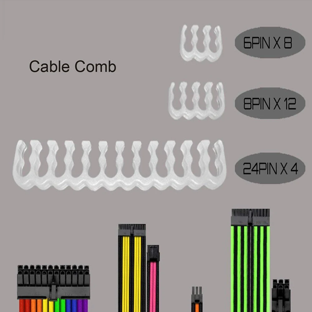 Extensión de gestión de cables para el hogar y la Oficina, organizador de abrazadera de 3mm a 3,6mm, 6 pines, 8 pines, 24 Pines, mantiene el orden para PC, 24 piezas