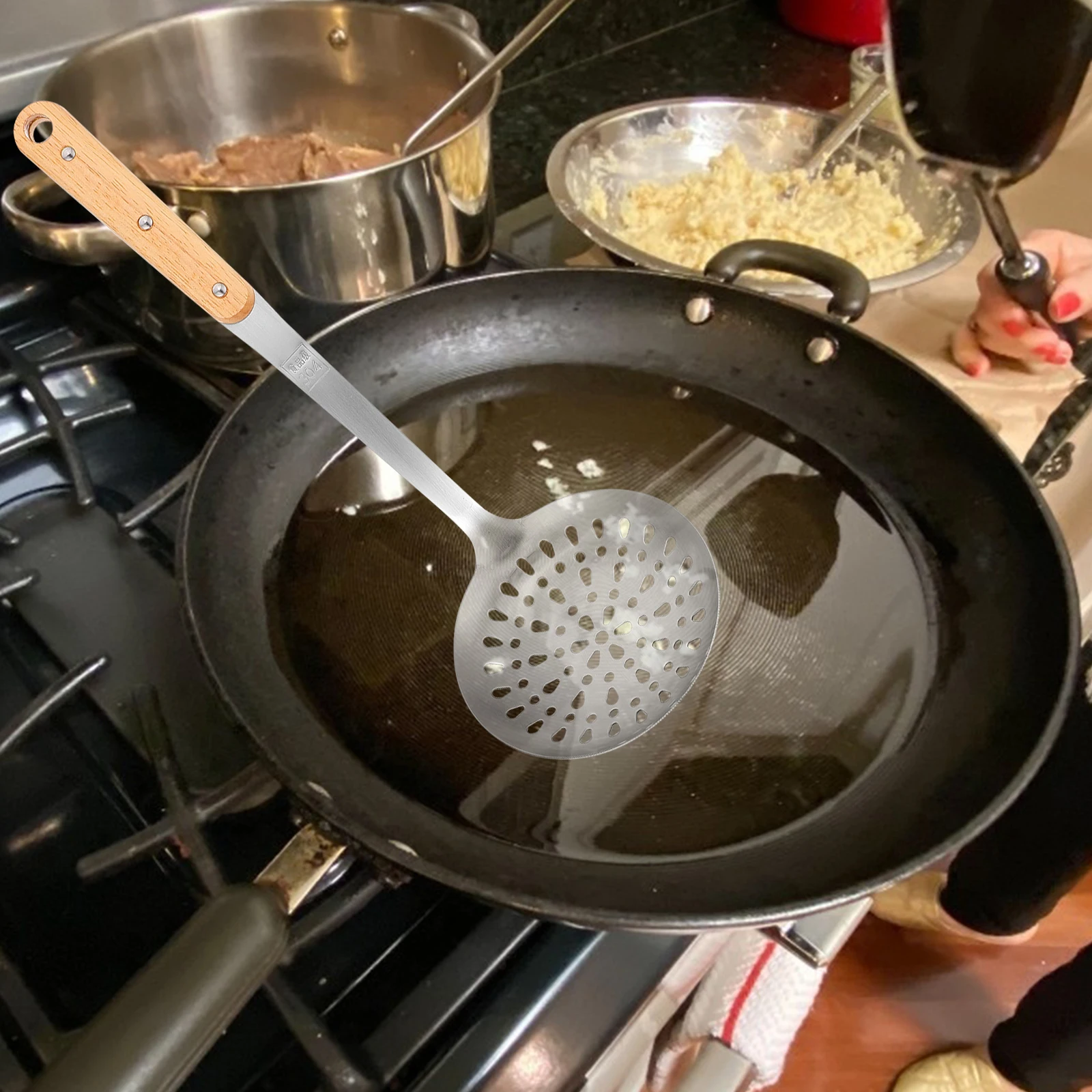 

Stainless Steel Spatula Soup Spoon Kitchen Utensils Household Useful Cooking Gadgets