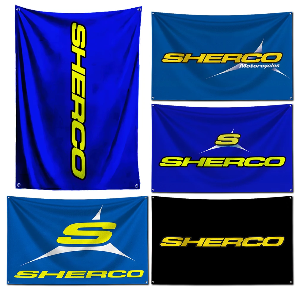 3x5 Ft shercos Flag Polyester Digital Printing Banner for Garage Wall Art Out Door Decoration With Brass Grommets