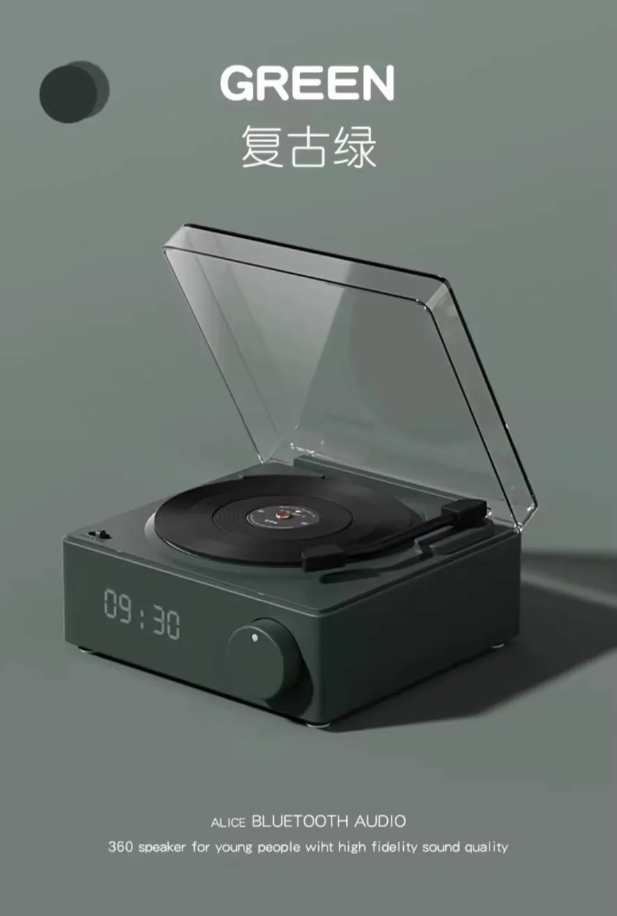 Retro Bluetooth music box, music box custom track songs can be changed song recording, new color as shown in the picture