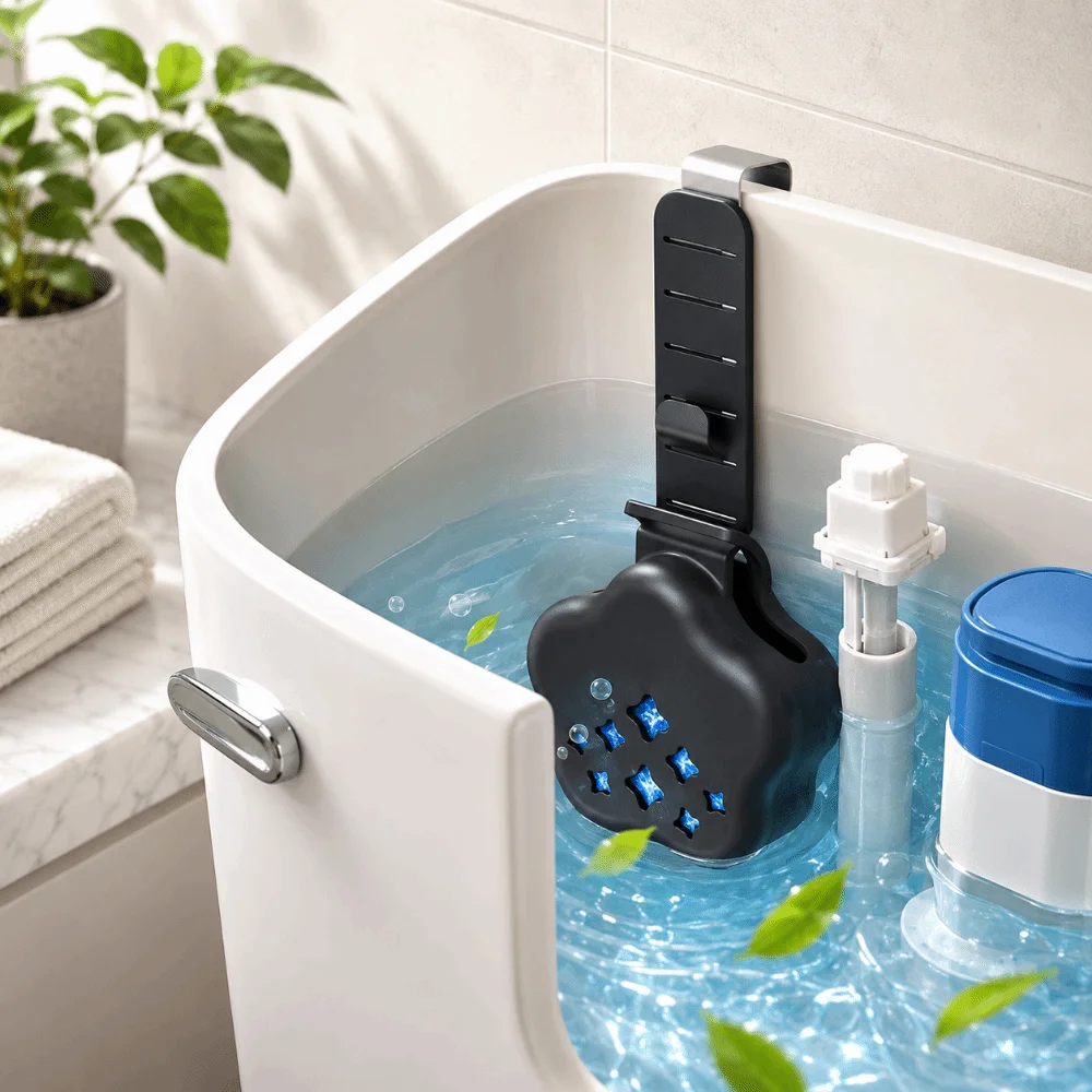 Silicone Toilet Tank Tablet Holder Solid Dispenser Hanging Design Deodorizer Hanger Easy Install Replacement Part