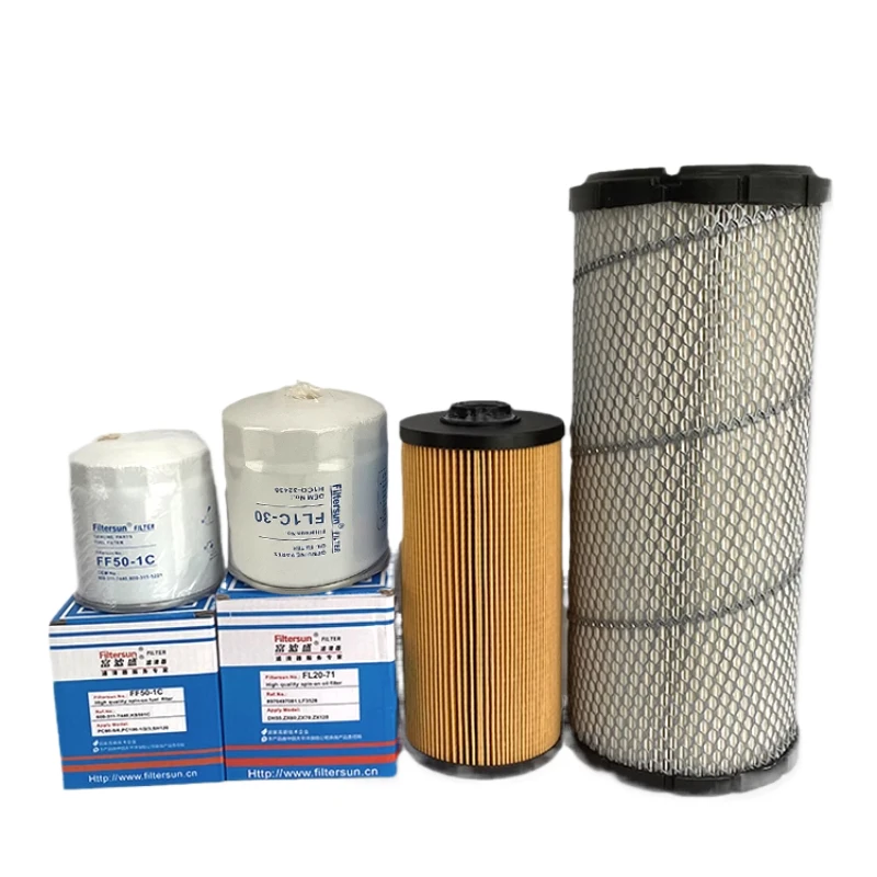 XOJOX For Sany Accessories 55 60 65 75c-9-10 Air Filter Diesel Filter Oil Hydraulic Filter Kubota V2607 Excavator Parts