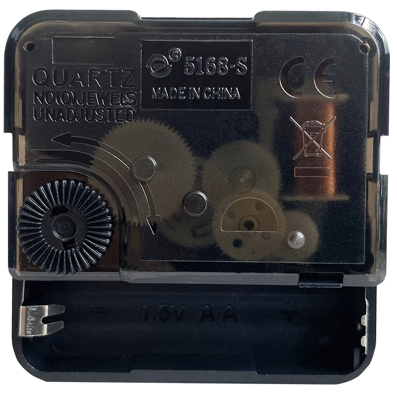 ساعة حائط صامتة تتضمن آلية حركة كوارتز يدوية مع إبر استبدال أجزاء إصلاح تعمل بالبطارية الاحتياطية #4