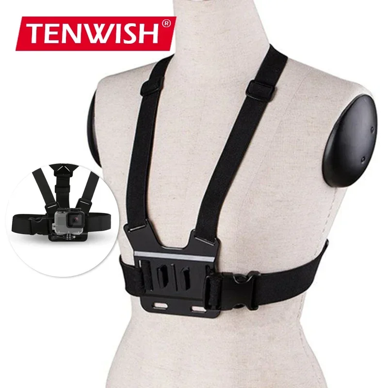 POV Video Gear Chesty Strap with Quick Release Base Moun for GoPro Hero 10 9 8 7 6 5 4 Session 3+ Sjcam Xiaomi Yi Action Camera