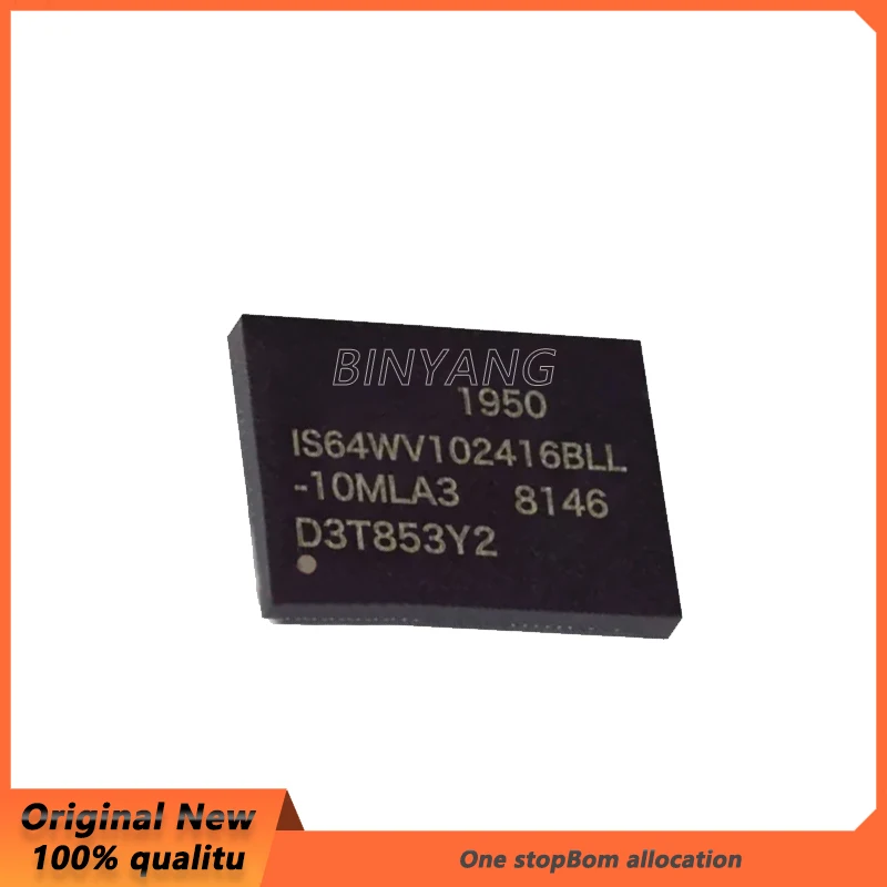 (5piece)100% New  IS64WV102416BLL-10MLA3 IS64WV102416BLL BGA In Stock Chipset