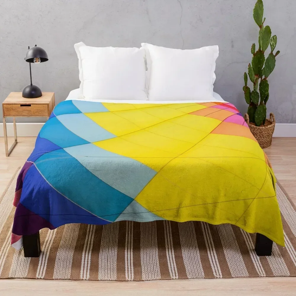 

Hot Air Balloon Material Throw Blanket Lightweight Warm Blanket for Indoor Outdoor Use