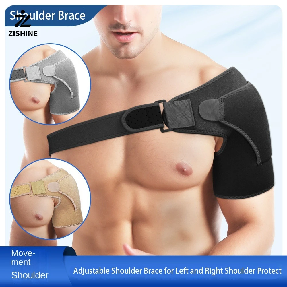 Shoulder Brace with Pressure Pad, Suitable for Both Men and Women, Adjustable Shoulder Brace for Left and Right Shoulder Protect