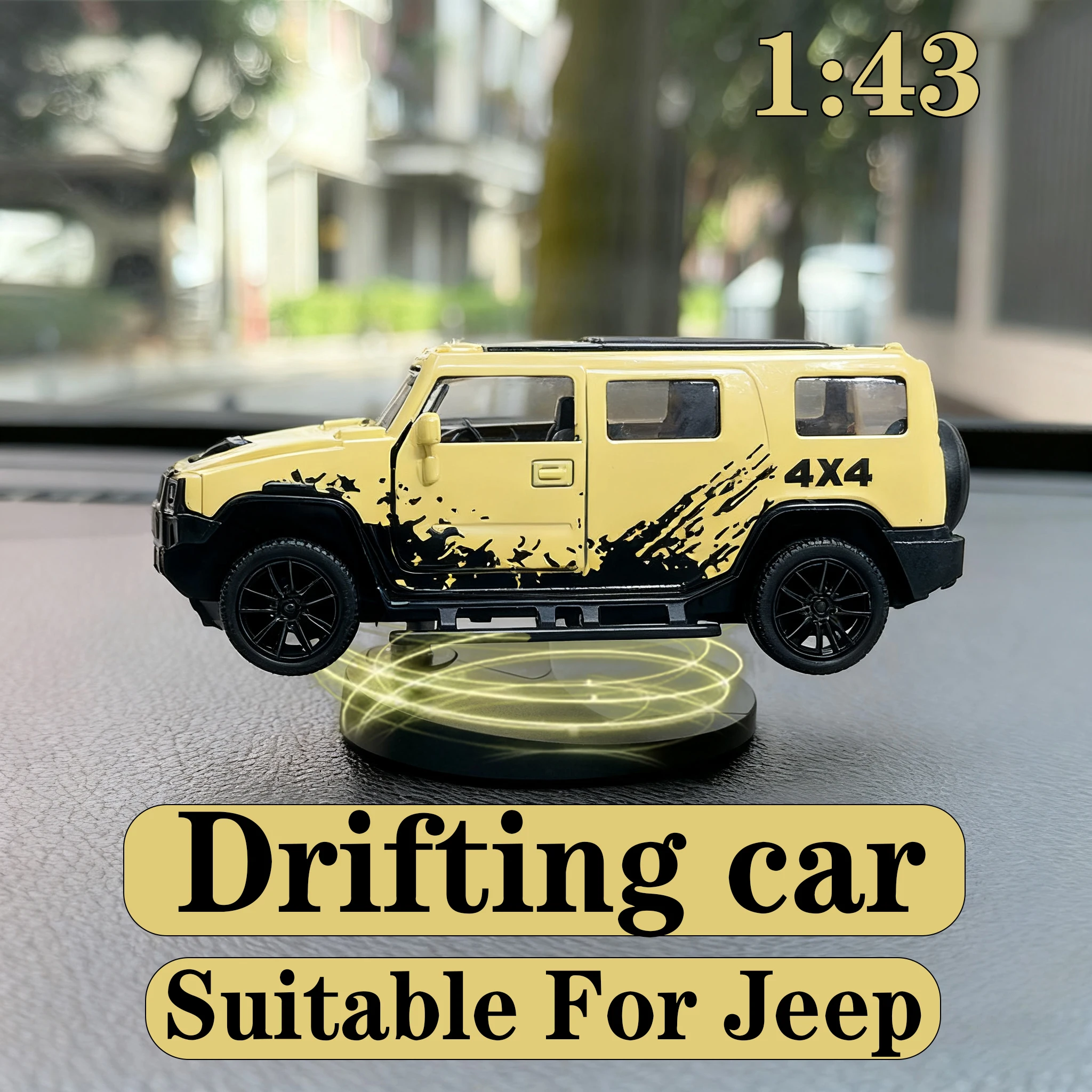 

Drift Rotating Ornaments Car Toy Model For Jeep Wrangler Car Model Ornament Fun Child Men Gift Car Center Console Decoration