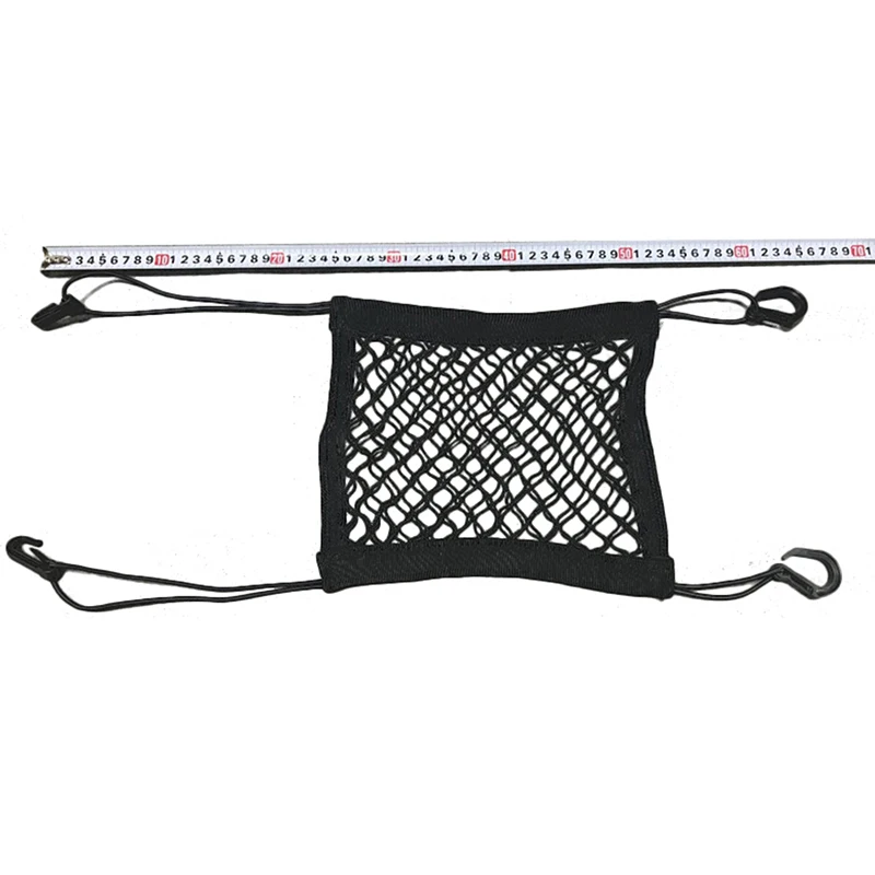 2-Layer سيارة تخزين صافي حقيبة بين مقاعد مقسم السيارة حاجز الحيوانات الأليفة لمط شبكة مطاطية مقسم حقيبة اكسسوارات السيارات