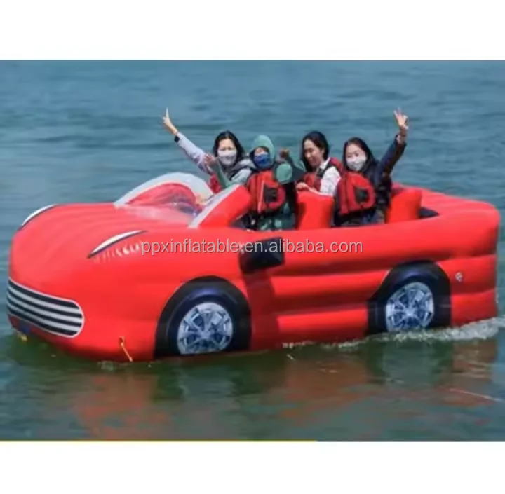 

New Design Boat Floating Towing Water Boat Inflatable Water Games Inflatable Towable Flying Car Tube Water Car for Sale