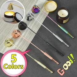 New Bell-shaped Candle Extinguisher Alloy Candle Wick Cover Anti-smoke Smell Candle Making Kit Accessories Home DIY Xmas Gifts