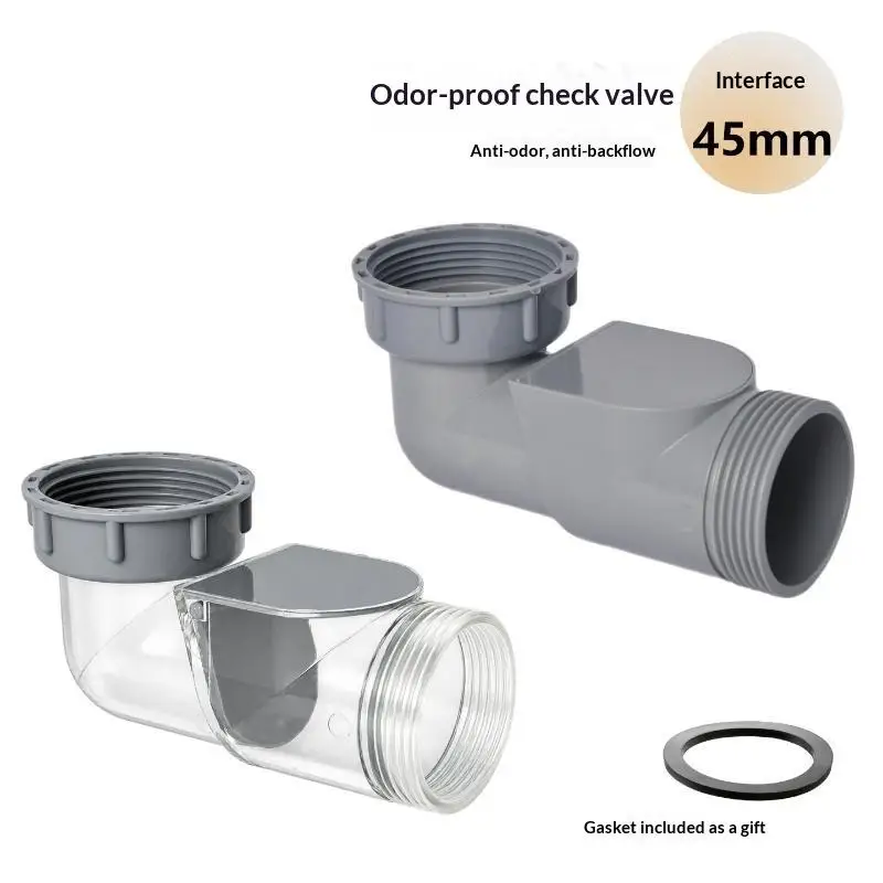 45mm Odor Proof Curved Drainage Pipe Kit For Wash Basin Kitchen Sink Downpipe Joint Pipeline Accessory