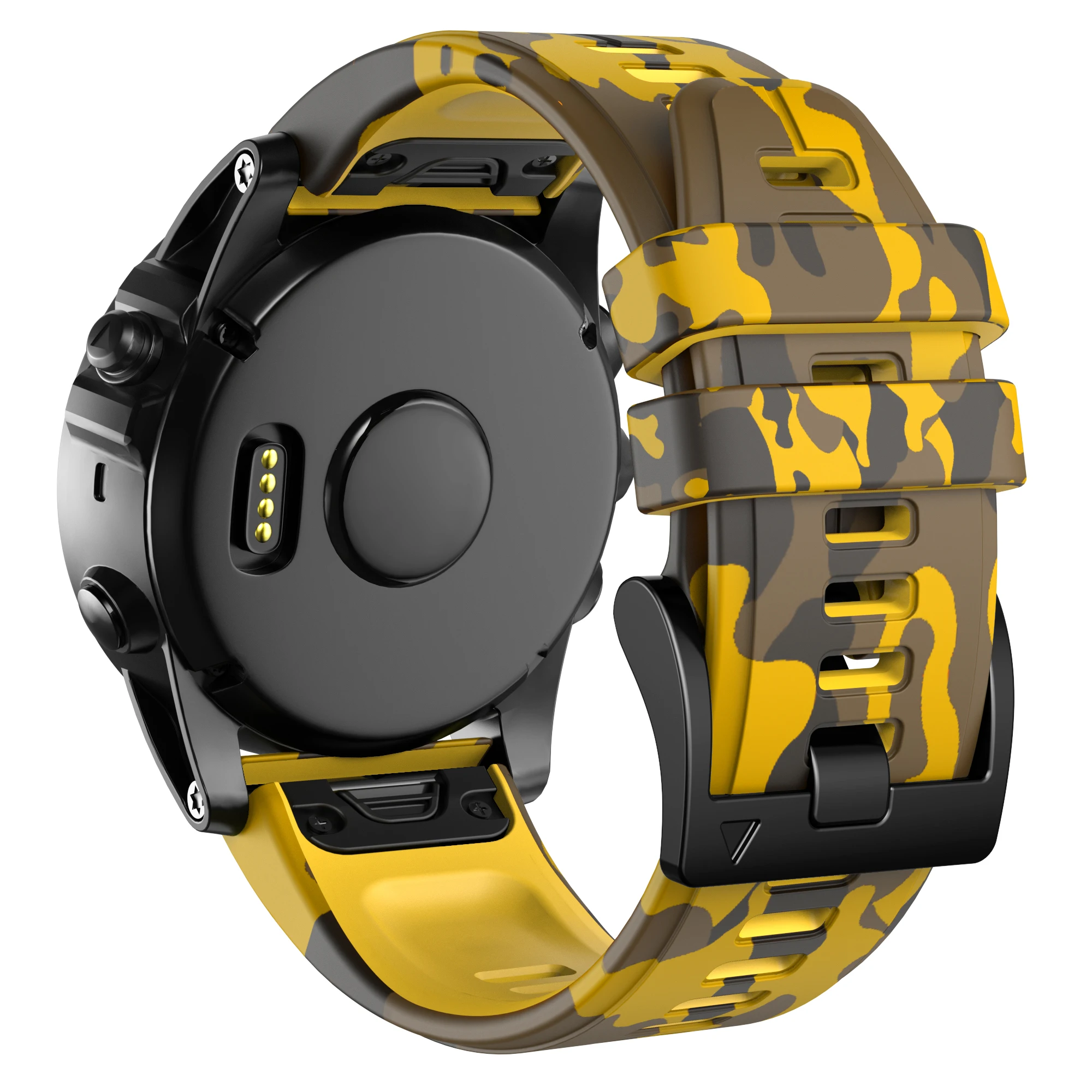 QuickFit Watch Band For Garmin Forerunner 955 Solar 945 LTE 745 935 Camouflage Print Silicone Strap Bracelet Replace Accessories