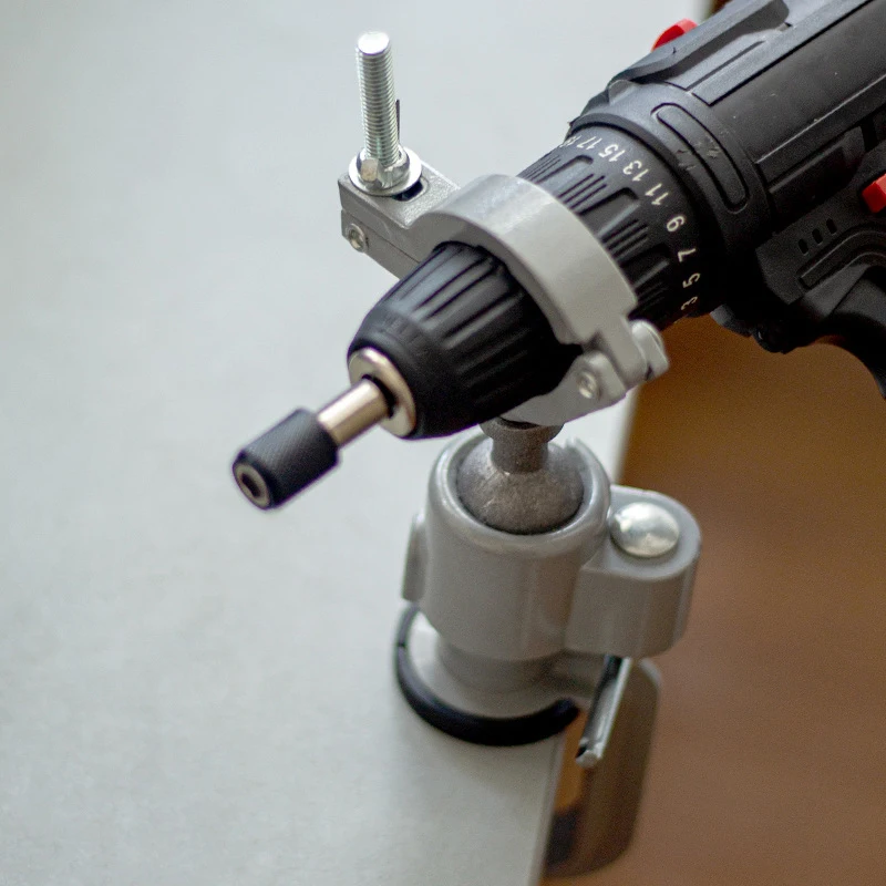 Multifunctional Aluminum Alloy Rotating Table Vise Swivel Stand Bench Vise Clamp Electric Drill Stand Holder Bracket