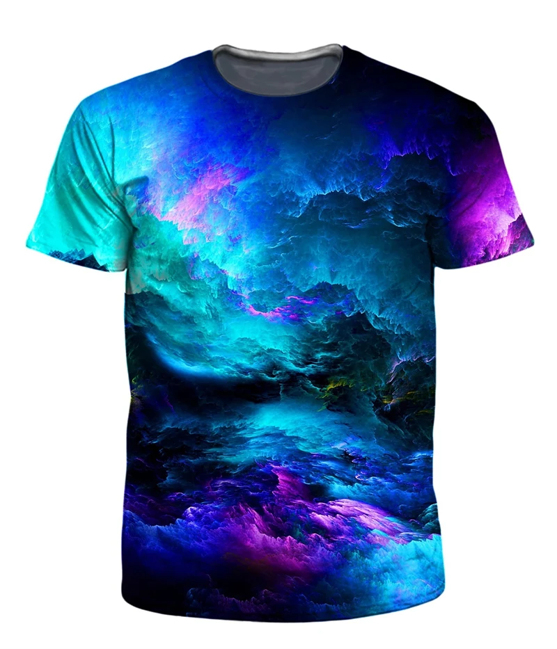 Men's T-Shirts 3D Print Colorful Pattern Round Neck T-Shirts Casual for Men Women Tops Oversized Fashion Kids Tees Clothing image 6