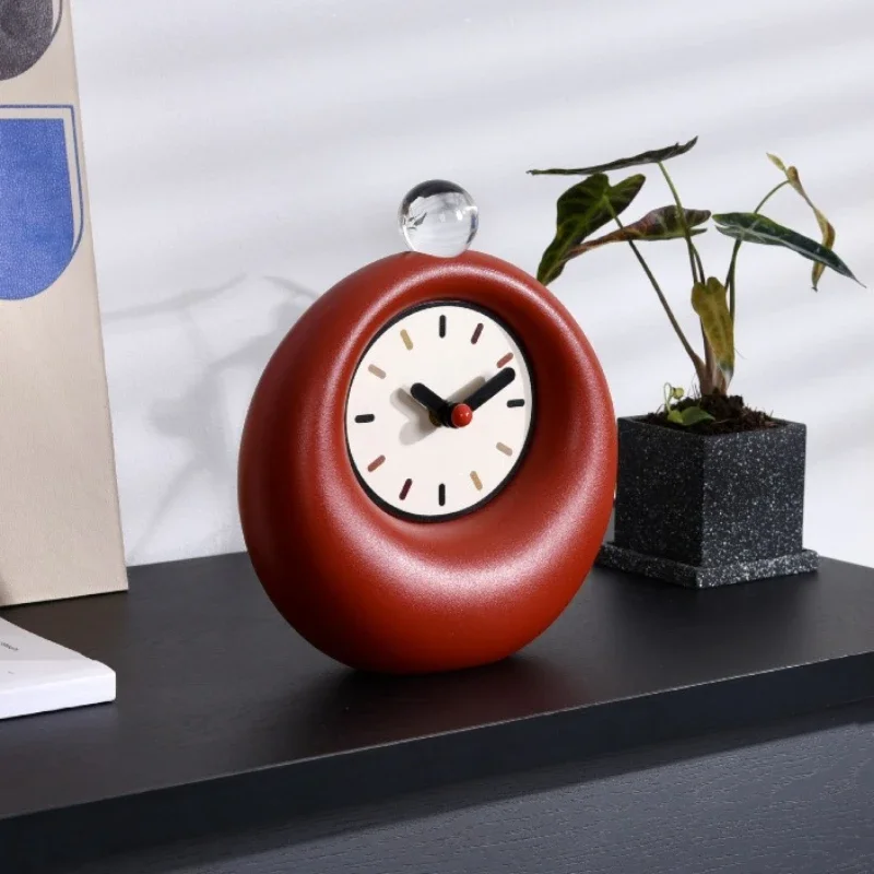 Silent Table Clock Creative Modern Minimalist Small Clock Aesthetic Elegant Watch Home Tabletop Ornaments Decorative Clocks