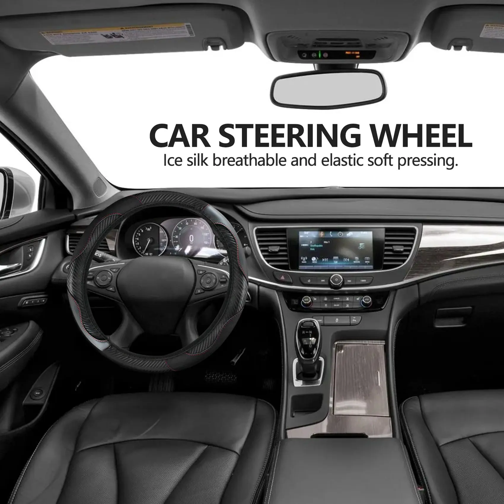 غطاء عجلة قيادة السيارة الرائج، أغطية توجيه غير قابلة للتنفس، ملحقات داخلية مناسبة لتزيين السيارة