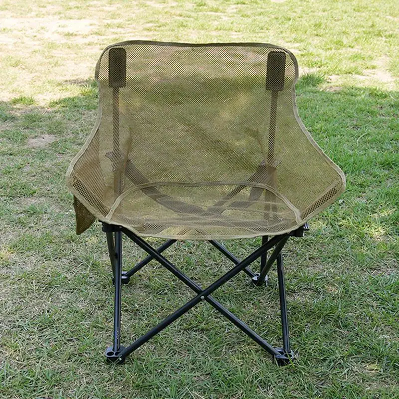Sedia pieghevole portatile Sedia sportiva pieghevole portatile Design in rete traspirante Forniture da esterno per escursionismo Viaggi Zaino in spalla