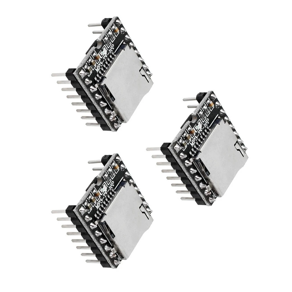 3 Stück für DFPlayer Mini MP3-Player-Modul, TF-Karte, U-Disk, DFPlayer-Modul, MP3-Sprachentwicklungsplatine, Mini-MP3-Player-Modul – Detail 3