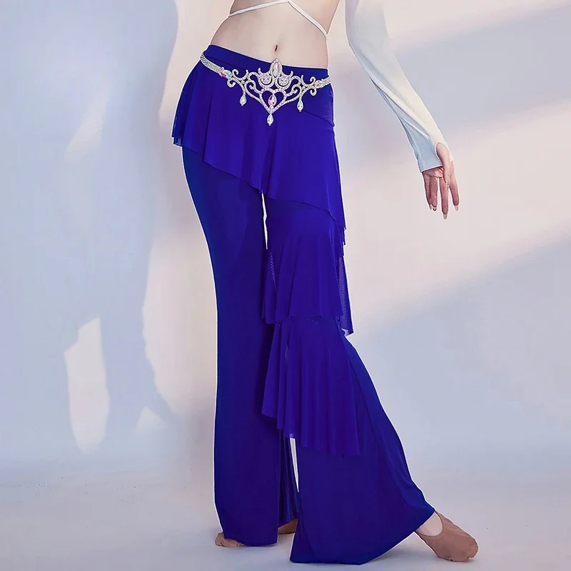 Belly Dance Practice Clothes Comfortable Slimming lace skirt Flared Pants Adult Female Dancing Training Professional Clothing