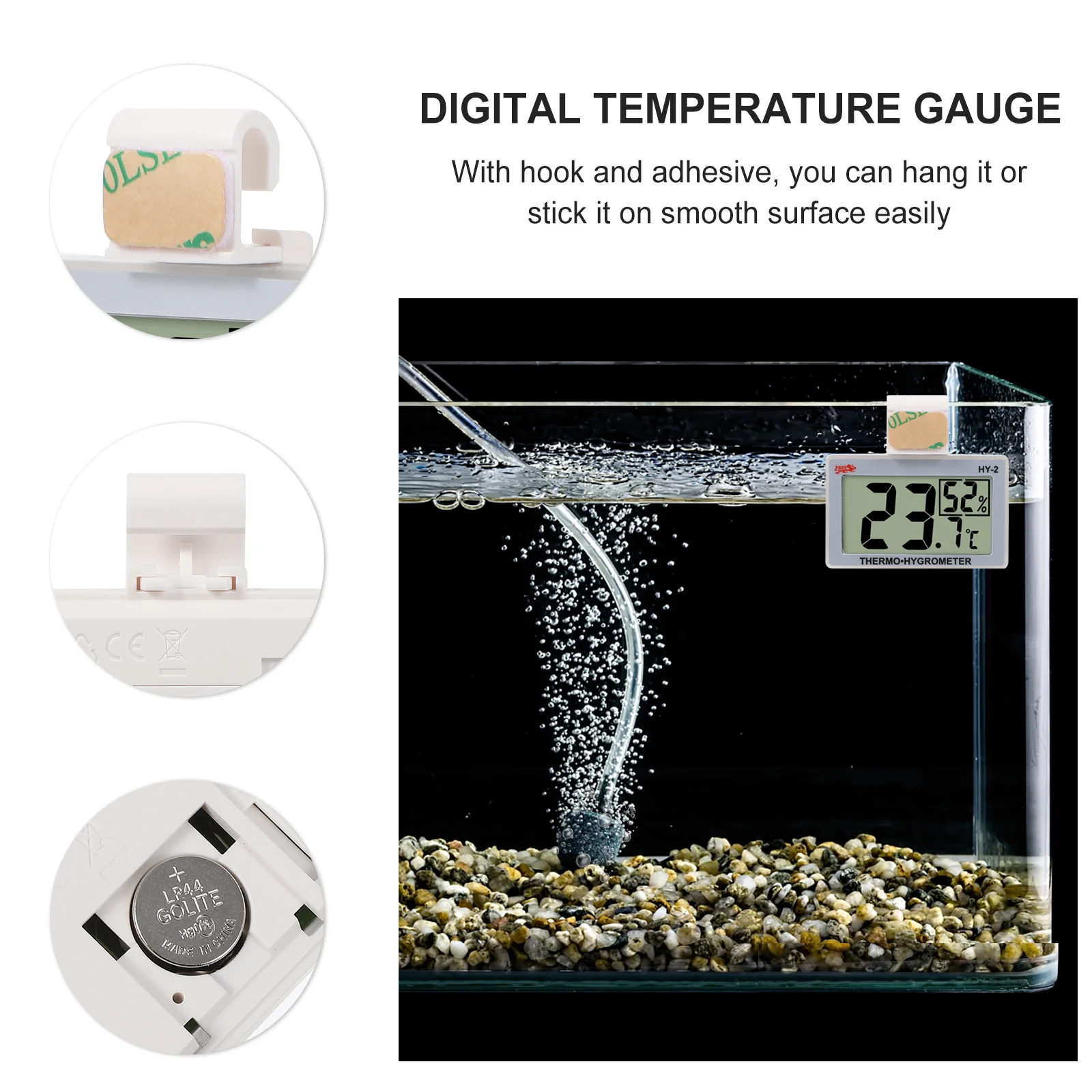 

Digital Hanging Thermometer Hygrometer Indoor Temperature Humidity Monitor Precise Mini Room Meter for Office Bedroom Greenhouse