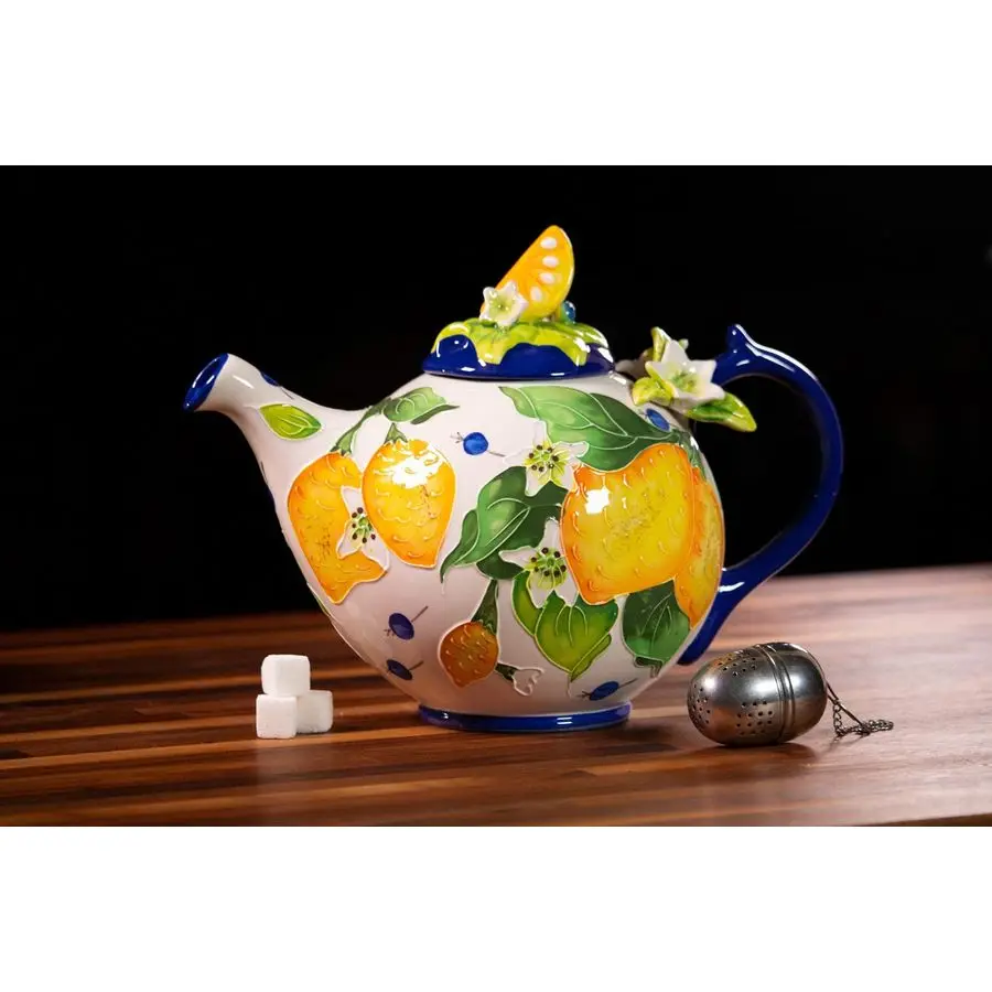 

Sky Rutaceae Home Kitchen Lemon Ceramic Teapot 10 3011978