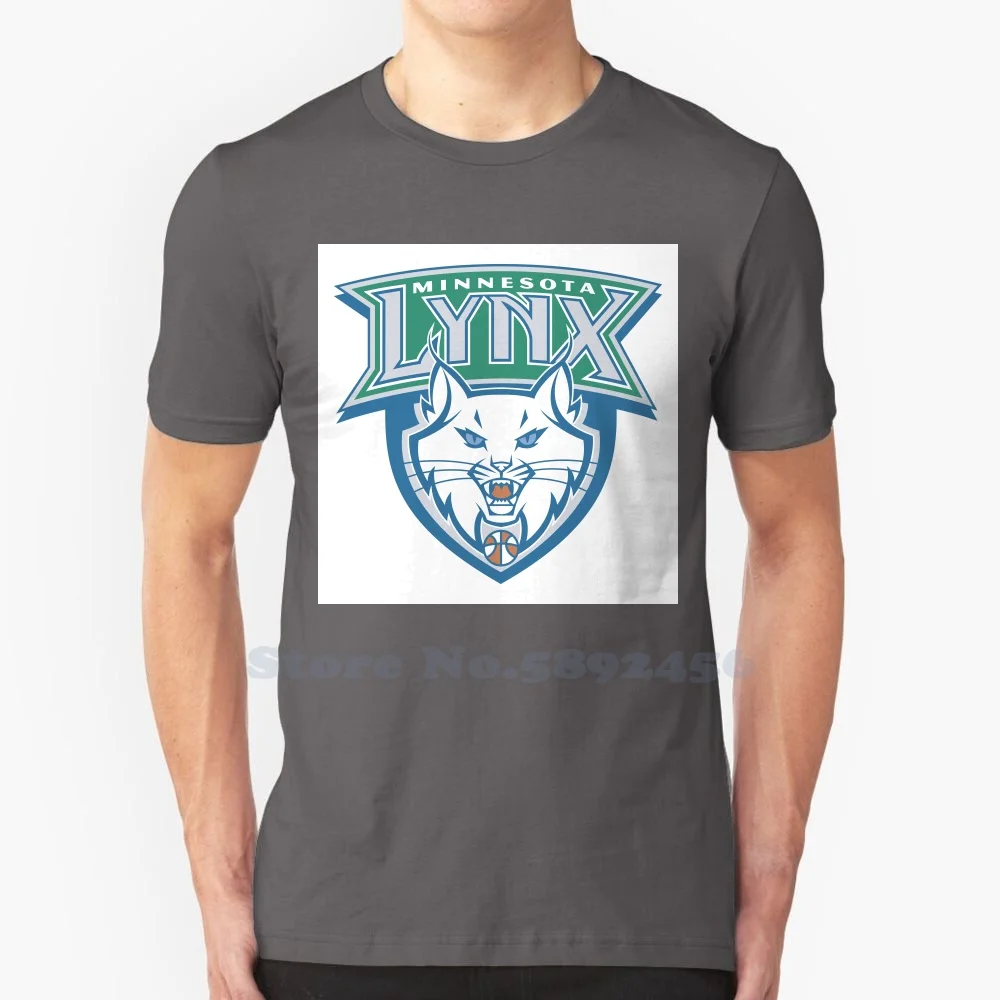 

Футболка с логотипом Minnesota Lynx, уличная одежда, футболки с графическим принтом, высокое качество