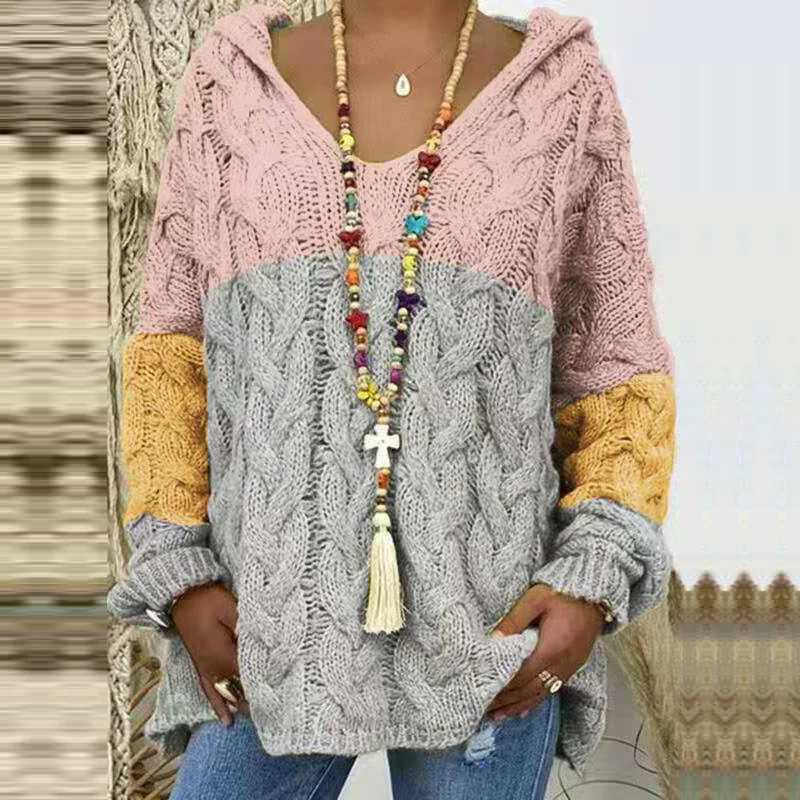 20 Colors Women Loose Twist Knot Knitted Sweaters Autumn Winter Female Knitwear Hoodie Pullover Coats XXBLH-1058 2 20 Colors Women Loose Twist Knot Knitted Sweaters Autumn Winter Female Knitwear Hoodie Pullover Coats XXBLH-1058 2