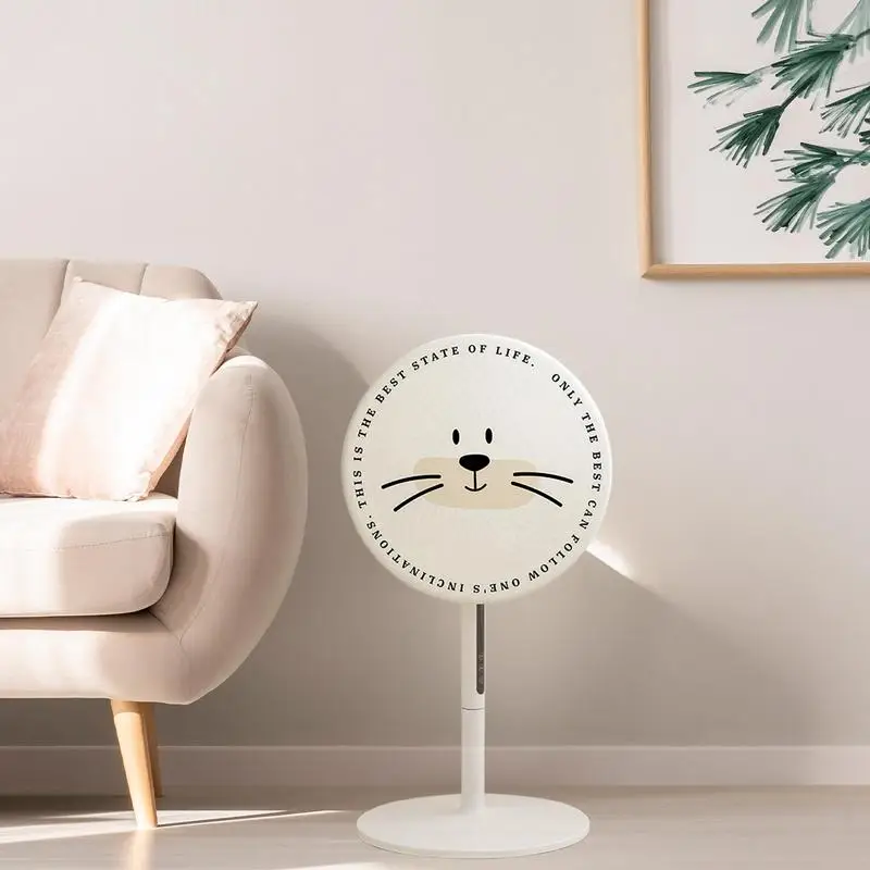 Pedestal Fan Cover Cute Cat Design Fan Safety Protection Cover Fan Safety Protection Cover Round Electric Fan Guard Dust Covers