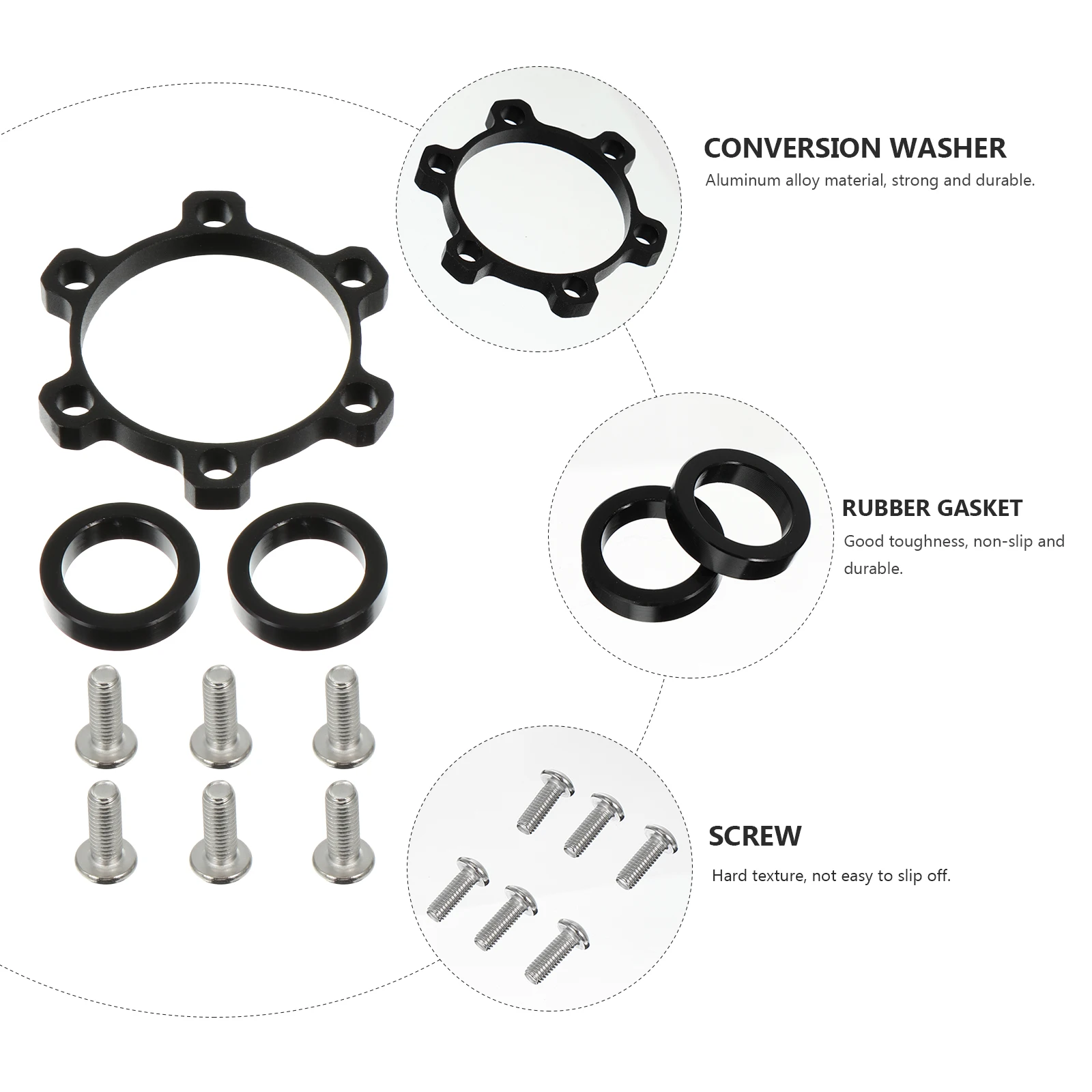 

1 set 1 Set Aluminum Alloy Conversion Washer Mountain Road Bikes Durable Fastening Brake Screw Spacers Accessories Flat